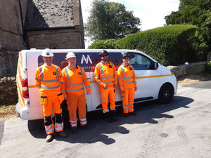 The Multevo team who help maintain roads in Shropshire. Picture: LDRS