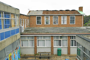 The roof at Burton Borough School