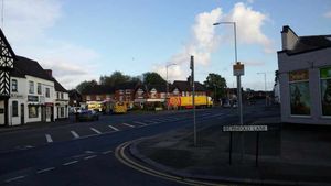 Emergency services were called to attend to 'corrosive liquid' spill (Pic credit @AlexanderLawlor)