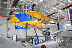 The Hawker Hart Trainer being cleaned. Picture: Bob Greaves