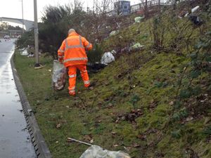 Supporting image for story: Huge litter pick after roadside rubbish clean-up in West Bromwich