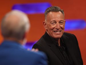 Supporting image for story: Bruce Springsteen says actor playing him in film ‘sings pretty good’