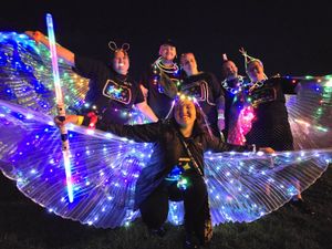 Supporting image for story: Lasers and glow sticks dazzle at fundraising walk for Acorns Children's Hospice