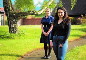 Martha Davis at St Giles Hospice with ward sister Ruth Abell.