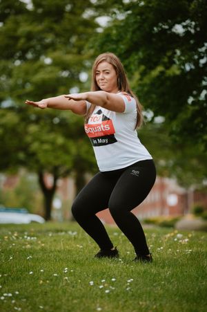 Nakita Rutherford has been doing 100 squats a day during May, raising hundreds of pounds for charity