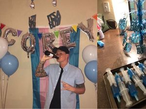 Supporting image for story: Trans man goes viral after friends throw ‘it’s a boy’ gender change party