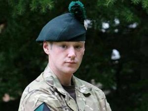 Supporting image for story: Tern Hill soldier's body is flown home