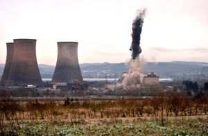 A 600 ft chimney was demolished last year
