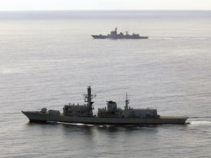 Supporting image for story: Navy escorts two Chinese ships travelling through Channel to Russian navy day