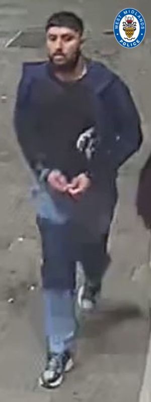 Police want to speak to this man after an attack on another in Broad Street, Birmingham