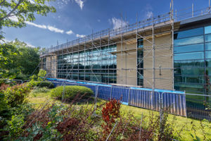 Scaffolding up at the new Dudley Police HQ at Castlegate which is expected to open in the autumn