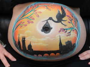 Supporting image for story: Baby bump art craze sweeping Shropshire - with pictures
