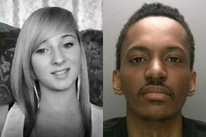 Victim Christina Edkins and killer Phillip Simelane