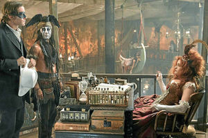 Limping along Helena Bonham Carters character has a false leg