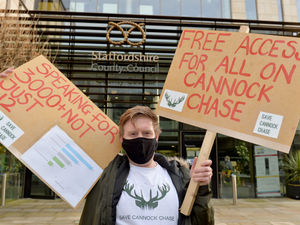 Supporting image for story: Protest held on Cannock Chase masterplan