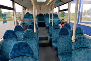 Social distancing not a problem on the Harlescott park-and-ride scheme at the moment