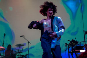 Dua Lipa at Birmingham's Genting Arena. Pic: Emma Turner