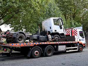 Supporting image for story: Road closed in both directions after lorry hits bridge near Bilston