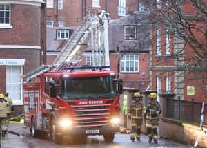 Scene of the fire in Shrewsbury.
Picture by Phil Blagg Photography.