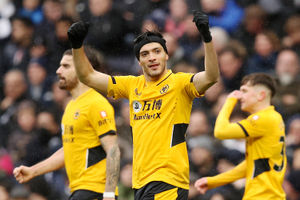 It keeps getting better as Raul Jimenez nets in a 2-0 win at Spurs (Getty)