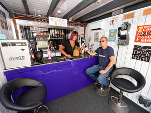 Supporting image for story: Walsall couple enjoy at-home bar during lockdown