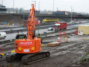 Supporting image for story: Work progressing on J10 junction of M6 at Walsall