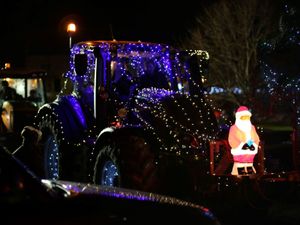Supporting image for story: Festive tractors hit the road in charity Christmas convoy 