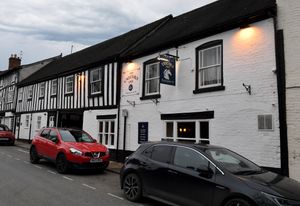 The pub has a distinctive frontage and is easy to spot