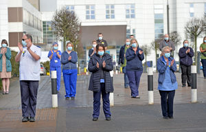 Applause outside Russells Hall Hospital