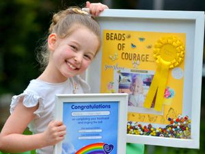 Supporting image for story: Joy for Newport family as Kaydee, 7, ends treatment