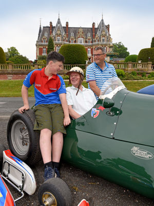 The generation game - Alan at the wheel of a Connaught with grandson Oliver and son Edward