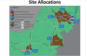 A map of proposed housing site allocations in south Staffordshire