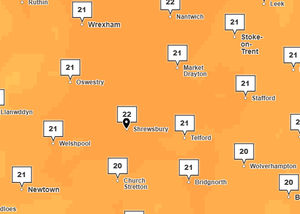 Temperatures are expected to rise today, however, the weekend will be blustery with high rainfall