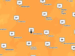 Supporting image for story: Temperatures rising but unsettled weather ahead as strong winds and heavy rain expected in Shropshire and Wales
