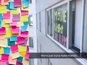 Supporting image for story: These students put their Post-it Notes to great use when looking for new pals