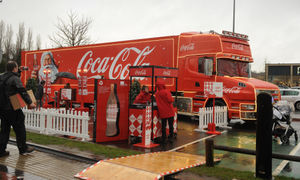 The Coca-Cola Christmas truck arrived at intu Merry Hill.