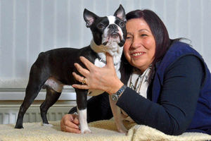 Dawn Sambrook and her Boston Terrier Monty