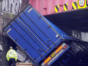 Supporting image for story: Another lorry hits notorious bridge