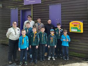 Supporting image for story: Local Scout group celebrates installation of life-saving kit