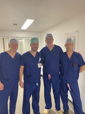 Visiting Surgeons from Hungary, with Professor Edward Davis