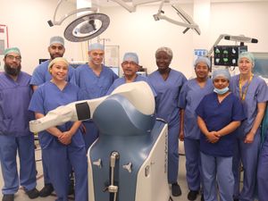 Supporting image for story: New state-of-the-art robotic arm is helping to transform knee and hip replacement surgeries in the Black Country