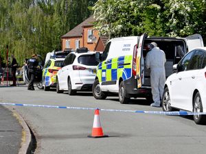 Police in Lambourn Drive, Shrewsbury, last Thursday. Photo: Tim Thursfield