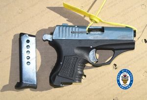 One of the firearms recovered from Riley