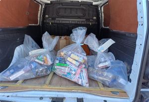 The seized vapes and tobacco products
