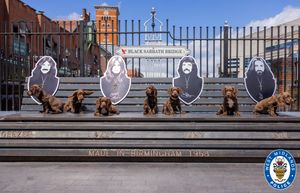 The new recruits pictured on Black Sabbath Bridge, Birmingham