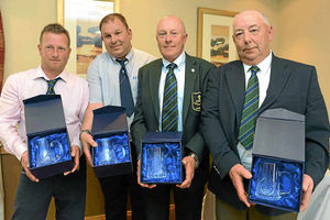 Shropshire Star Hill Valley Golf Club awards. Third placed team. Leominster. From left, Kevin Tandler, Steve Grealy, Clive Malcolm and Bob Holloway.