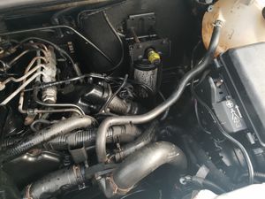 The damage to the engine.