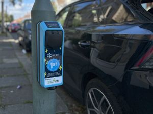 Supporting image for story: UK’s ‘largest’ on-street EV charger project installs first device