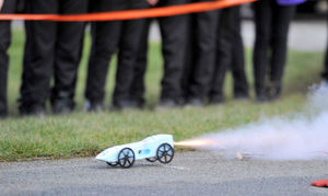 One of the rocket cars