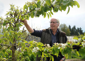 Chairman Richard Steedman at Castlefields Allotments, Shrewsbury,